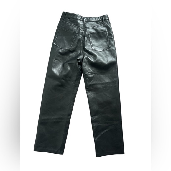 Wilfred Aritzia Melina Vegan Faux Leather High Waisted Pants Women's Size 0 - Picture 3 of 7